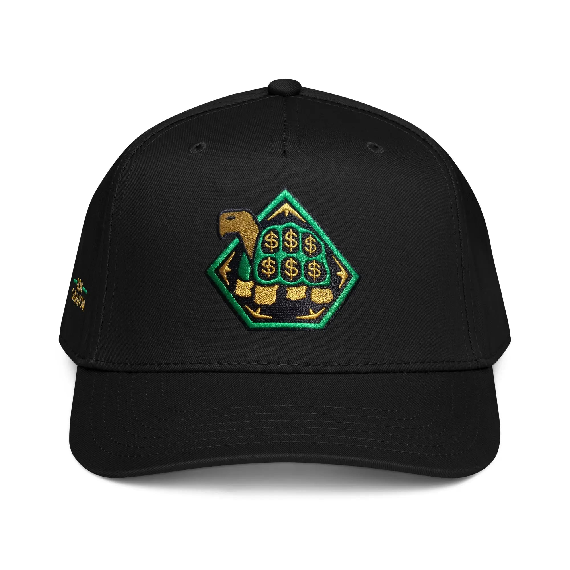 Embroidered The Banker Snapback Golf Cap - Black