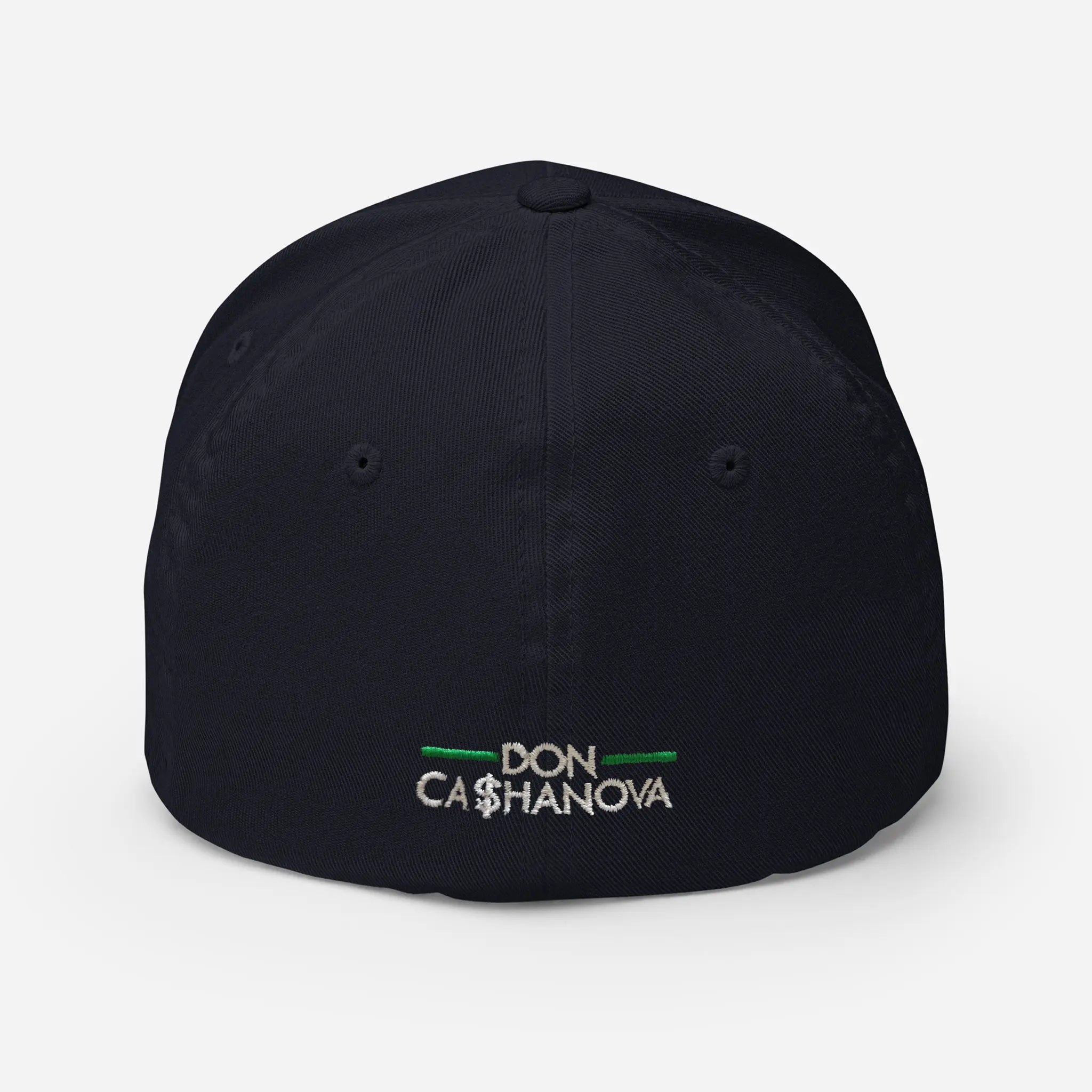 Embroidered Yachter Fitted Golf Cap - Navy