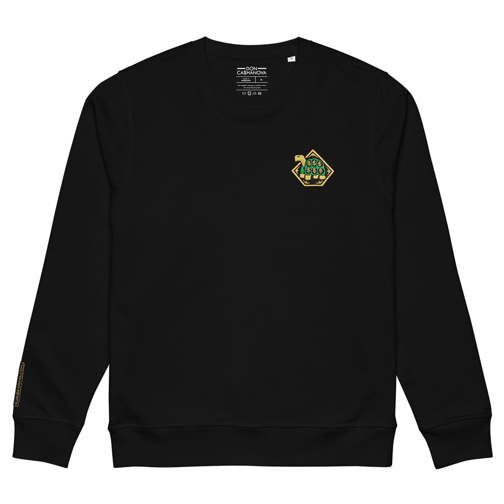 Men's Embroidered The Banker Mid-Weight Organic Sweatshirt - Black