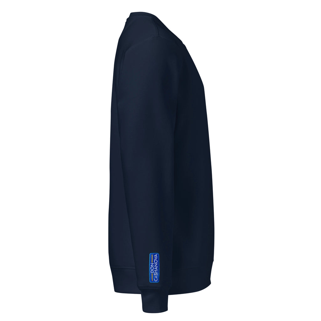 Men's Embroidered Bleu Cheese 2.0 Mid-Weight Organic Sweatshirt - French Navy