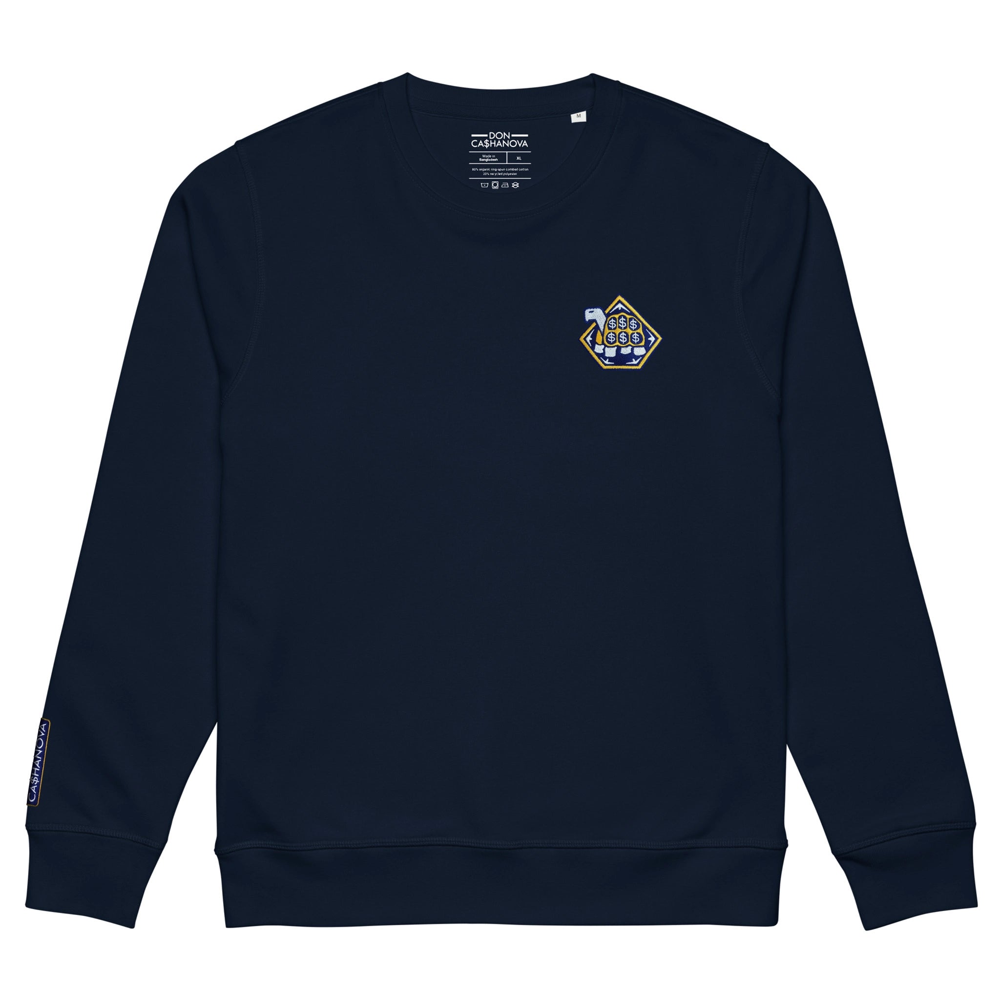 Men's Embroidered Bleu Cheese Mid-Weight Organic Sweatshirt - French Navy