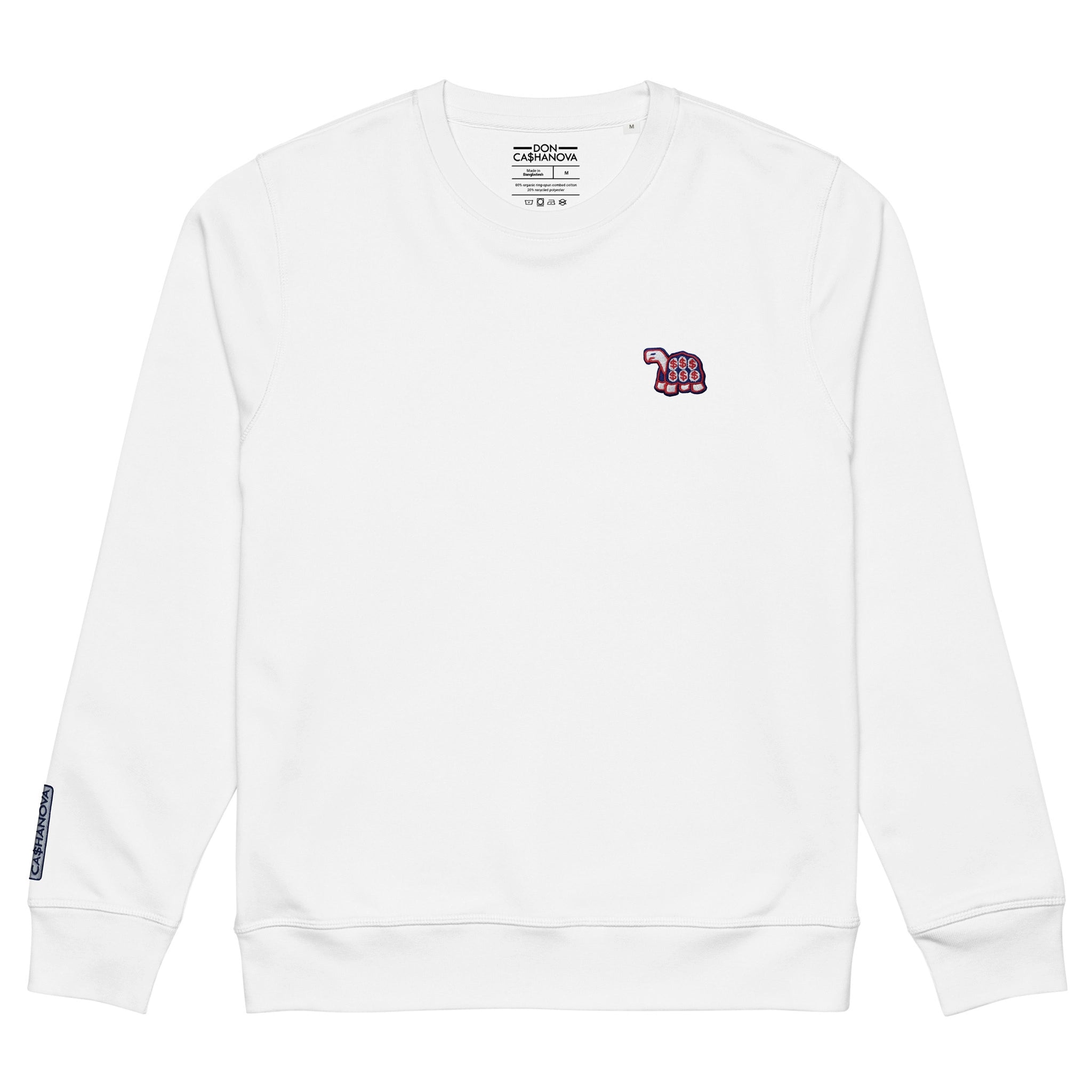 Men's Embroidered Americana Mid-Weight Organic Sweatshirt - White