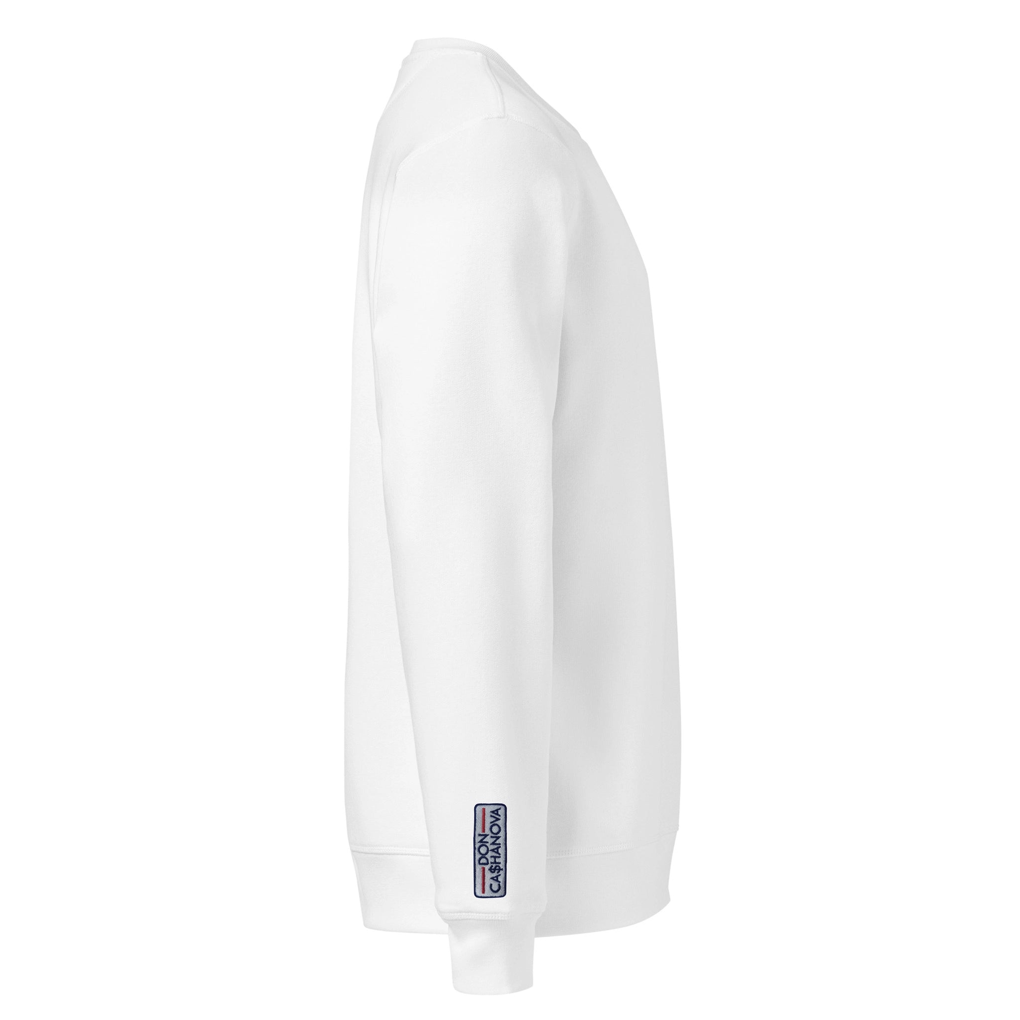 Men's Embroidered Americana Mid-Weight Organic Sweatshirt - White