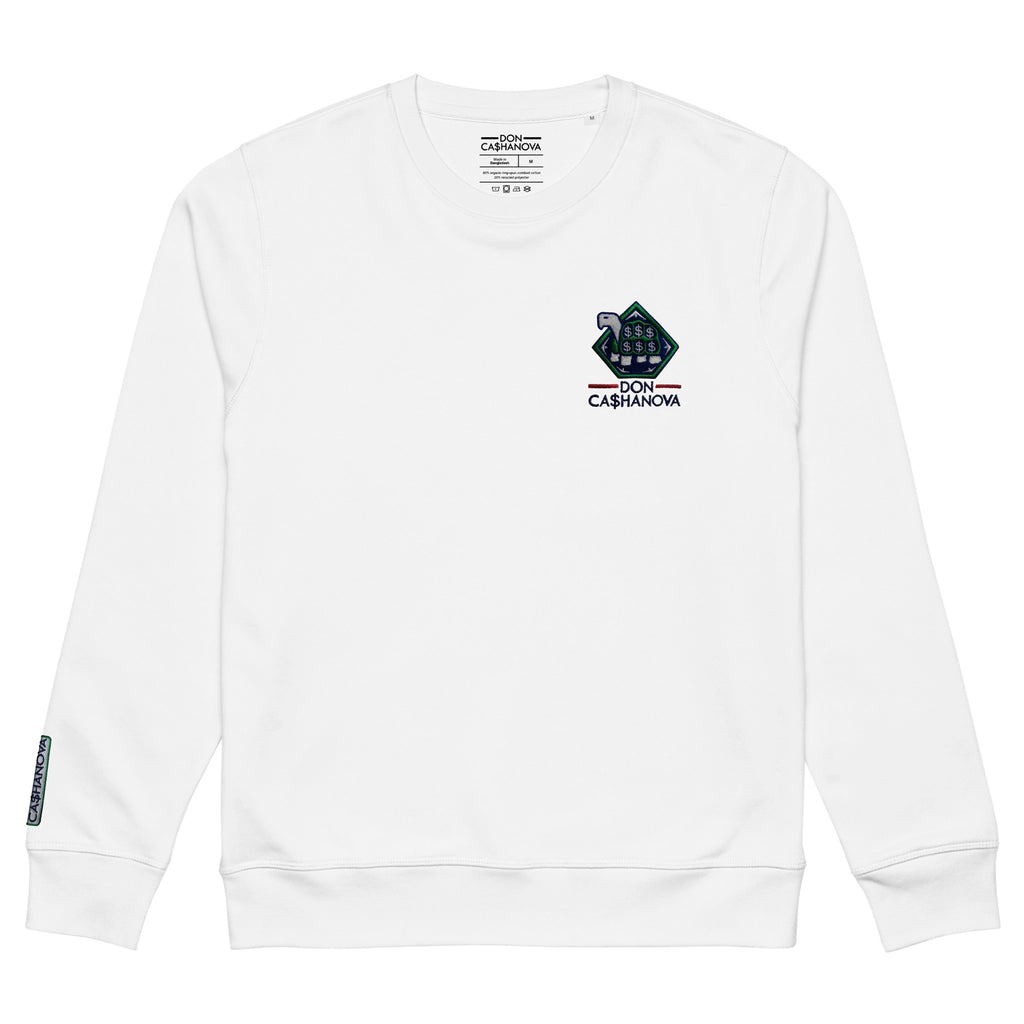 Men's Embroidered Yachter 3.0 Mid-Weight Organic Sweatshirt - White