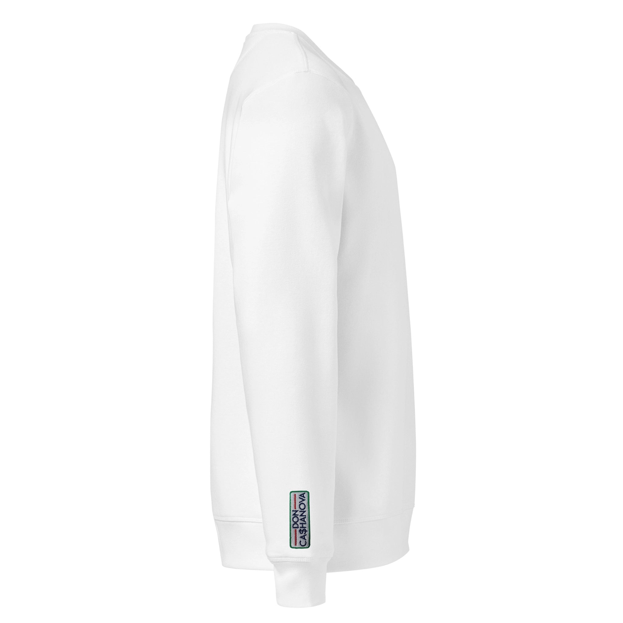 Men's Embroidered Yachter Mid-Weight Organic Sweatshirt - White