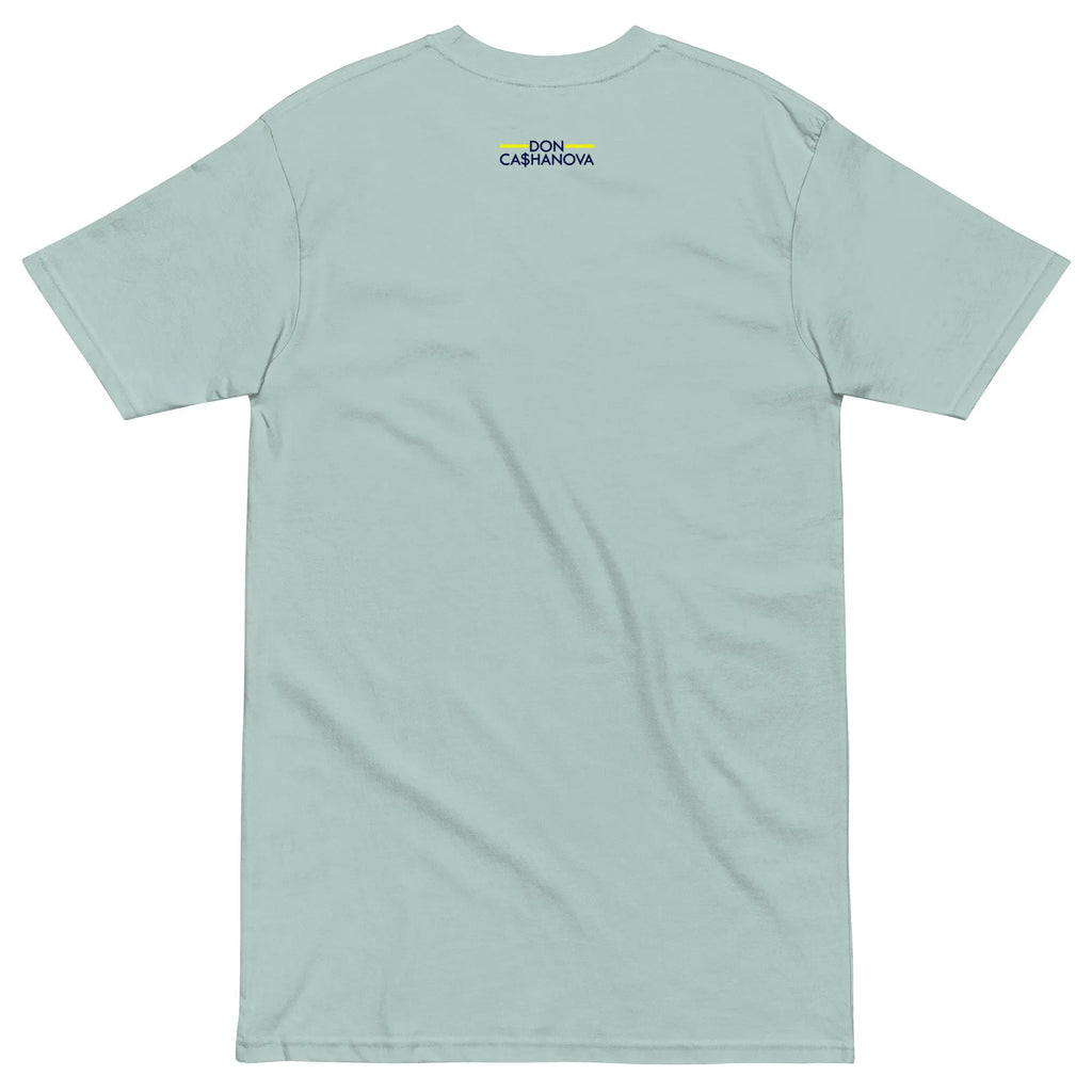 Men's Printed Bleu Cheese Premium Heavyweight T-Shirt - Blue Agave