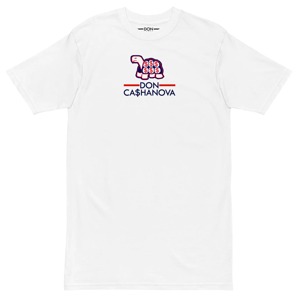 Men's Printed Americana Premium Heavyweight T-Shirt - White